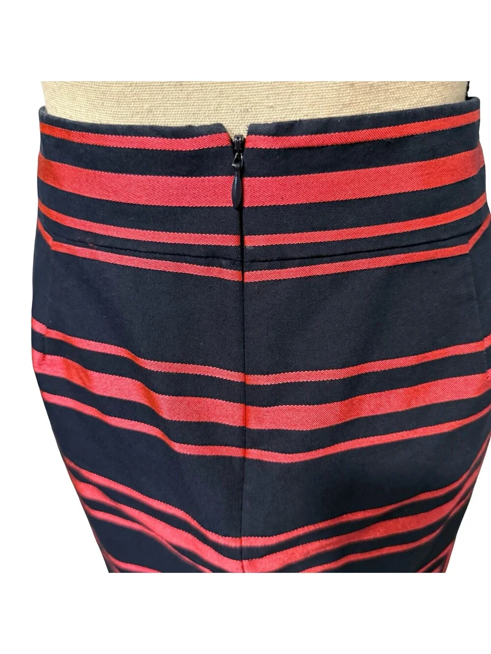 J. Crew Pink & Blue Striped Short Pencil Skirt - Size 4